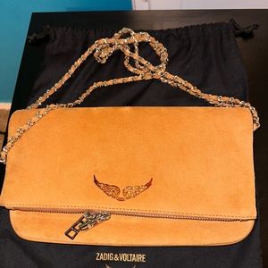 Zadig and Voltaire Clutch/Crossbody orange-ochre-tan color